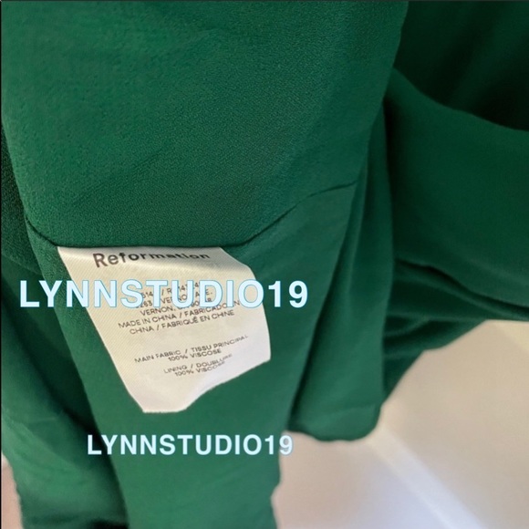 🍀Reformation Emersyn Dress Emerald - Picture 7 of 7